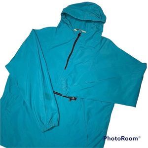 Vintage L.L. Bean Anorak 1990's USA MADE Teal Light Weight Windbreaker Rain Coat
